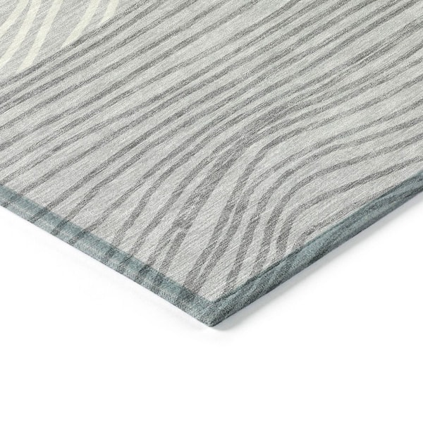 Chantille Machine Washable Indoor/Outdoor Abstract ACN2350 Gray 2 ft. x 3 ft. Accent Rug