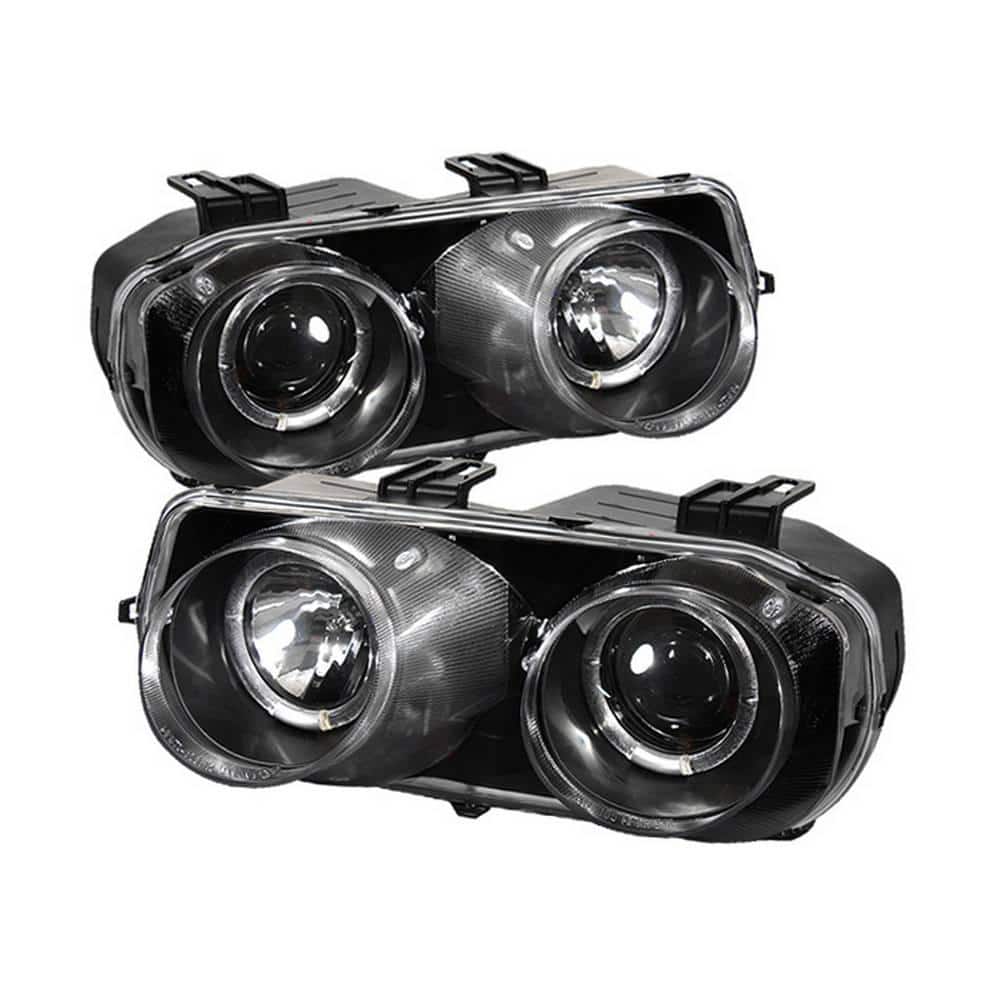 Acura Integra 94-97 Projector Headlights - LED Halo -Black - High H1 (Included) - Low 9006 (Included) price history on PriceWatchPro