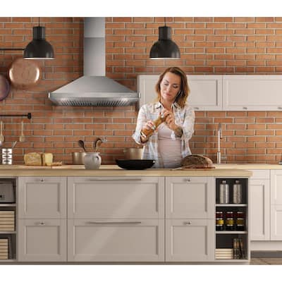 30” Wall Mount Kitchen Range Hood 3 Speed Touch Control 