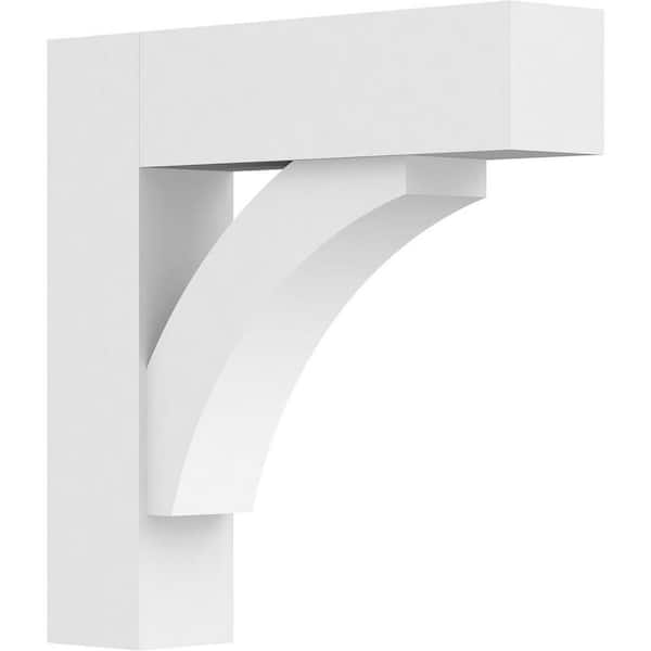 Ekena Millwork Standard Thorton 3 in. W x 16 in. H x 16 in. D Signature Urethane Polyurethane Bracket With Block Ends
