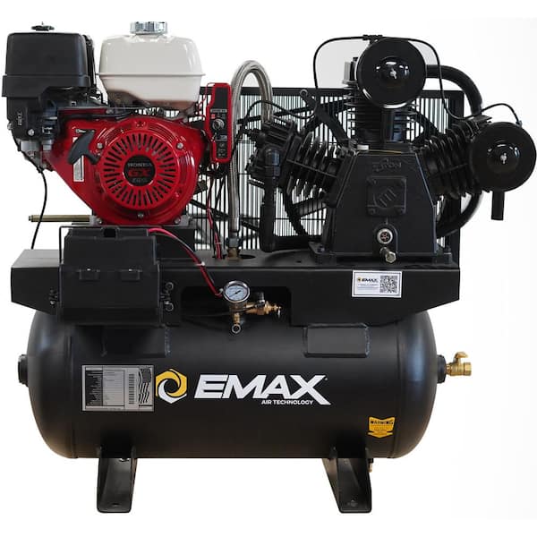 30 Gal. 175 PSI 2-Stage Gas-Powered Truck Mount Air Compressor, Electric Start 13 HP, 3-Cycle MAXFLO 33 CFM at 100 PSI