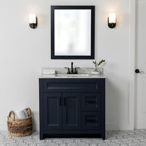Ridge 36 in. W x 22 in. D x 34 in. H Bath Vanity Cabinet without Top in Deep Blue