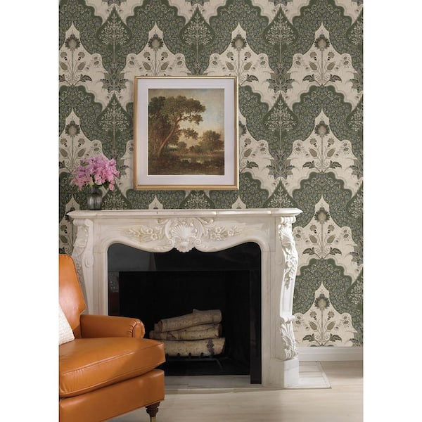 Auden Green Floral Grandeur Wallpaper Sample