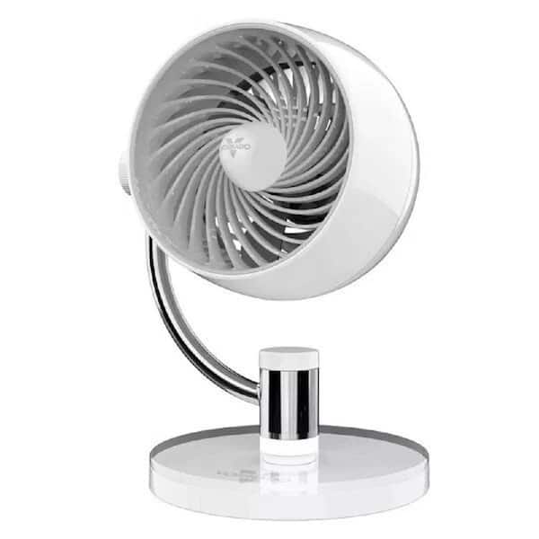 Whole Room Air Circulator 6 in. 3 Fan Speeds Desk Fan in White Customizable Design Discs Strong Airflow an Ultra Quiet