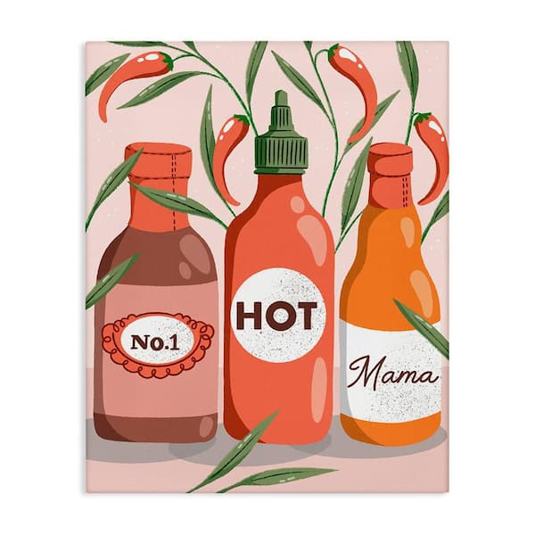No. 1 Hot Mama Chili Sauce by Dominika Godette Unframed Abstract Graphic Art Print 20 in. x 16 in.