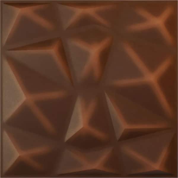 Ekena Millwork 19 5/8 in. x 19 5/8 in. Niobe EnduraWall Decorative 3D Wall Panel, Aged Metallic Rust (12-Pack for 32.04 Sq. Ft.)