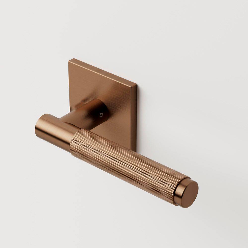Taylor Brushed Gold Heavy Duty Knurled Interior Door Handle, Square Plate with Concealed Screws (Double Dummy) price history on PriceWatchPro