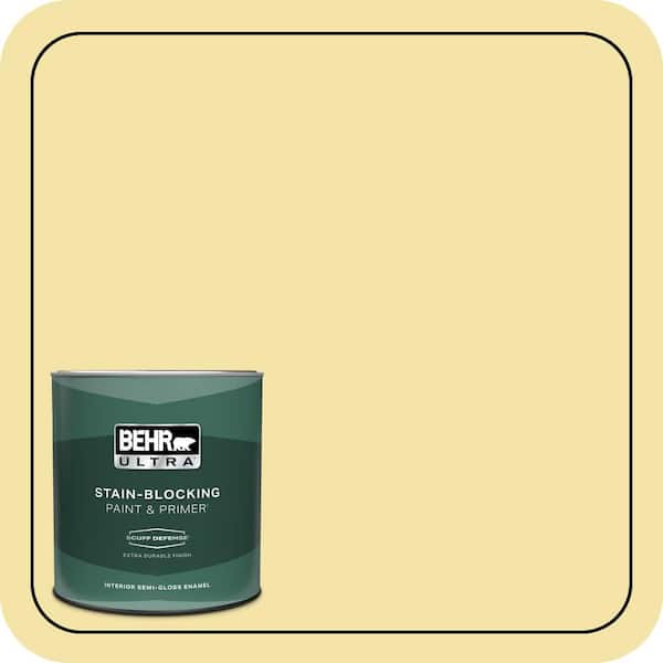 BEHR ULTRA 1 qt. #P320-3 Lily Bulb Extra Durable Semi-Gloss Enamel Interior Paint & Primer