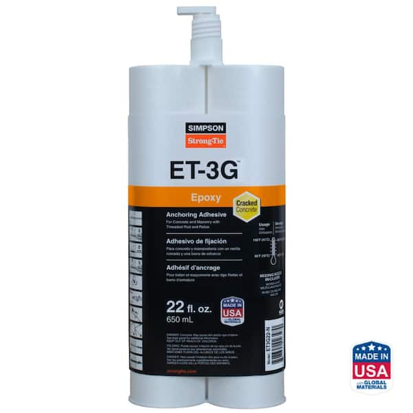 ET-3G 22 oz. Epoxy Adhesive Cartridge with Nozzle and Extension