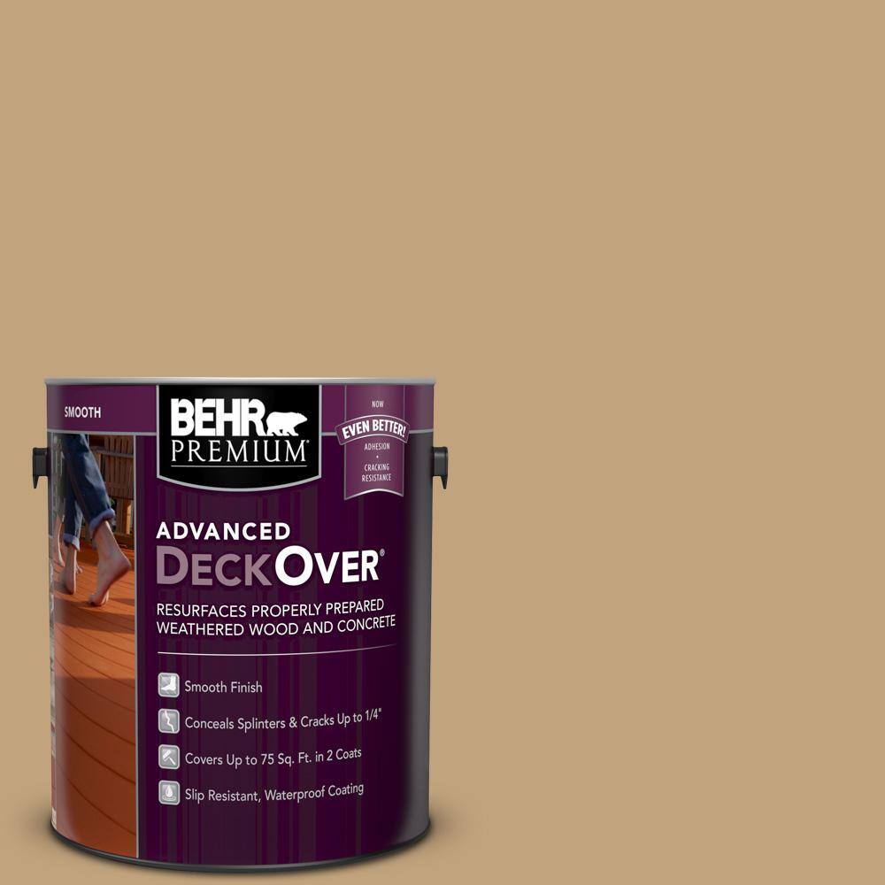 BEHR Premium Advanced DeckOver 1 gal. #SC-145 Desert Sand Smooth Solid ...
