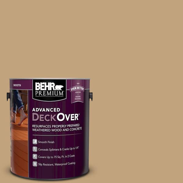 BEHR Premium Advanced DeckOver 1 gal. #SC-145 Desert Sand Smooth Solid Color Exterior Wood and Concrete Coating