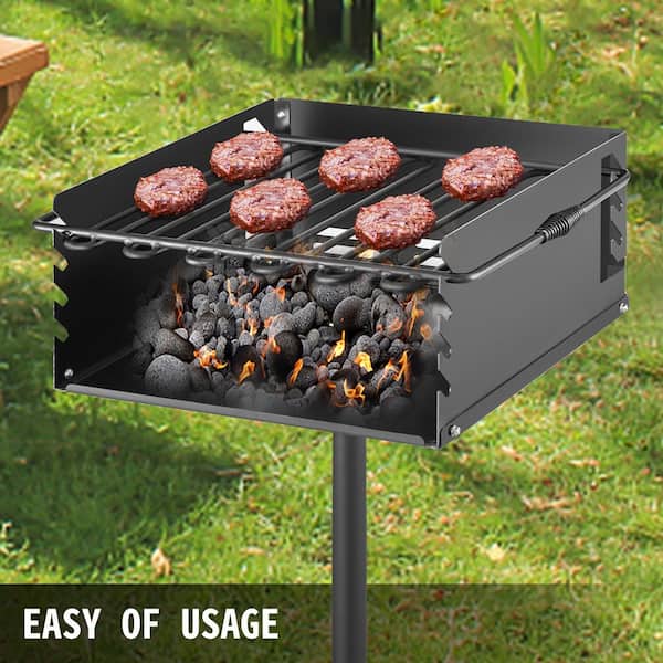 ophobe Tidsserier Sved VEVOR Heavy Duty Park Style Charcoal Grill 16 x 16 x 8 in. Single Post  Carbon Steel Park Style Grill with Grate,Black SKJGY16X16QX00001V0 - The  Home Depot