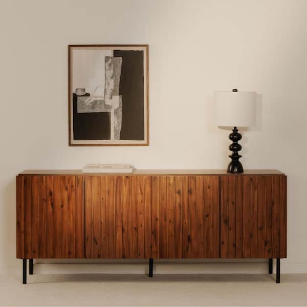NADAAL STUDIOS Abraham Brown Acacia Wood 74 in. Sideboard