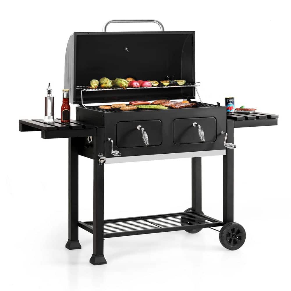 Outdoor Leisure Collection Charcoal Grill in Black with 791 sq. in. of Cooking Area and Adjustable Charcoal Trays