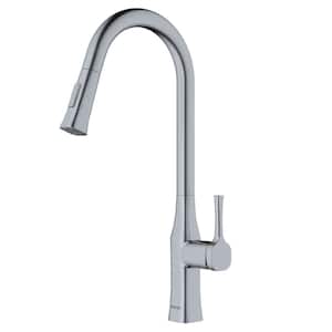 Standerton Single Handle Pull-Down Sprayer Kitchen Faucet in Stainless Steel