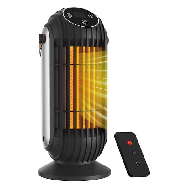 1500 Watt Black Indoor Electric Tower Space Heater with Touch Screen Remote Control 3 Modes Timer Safety for Home