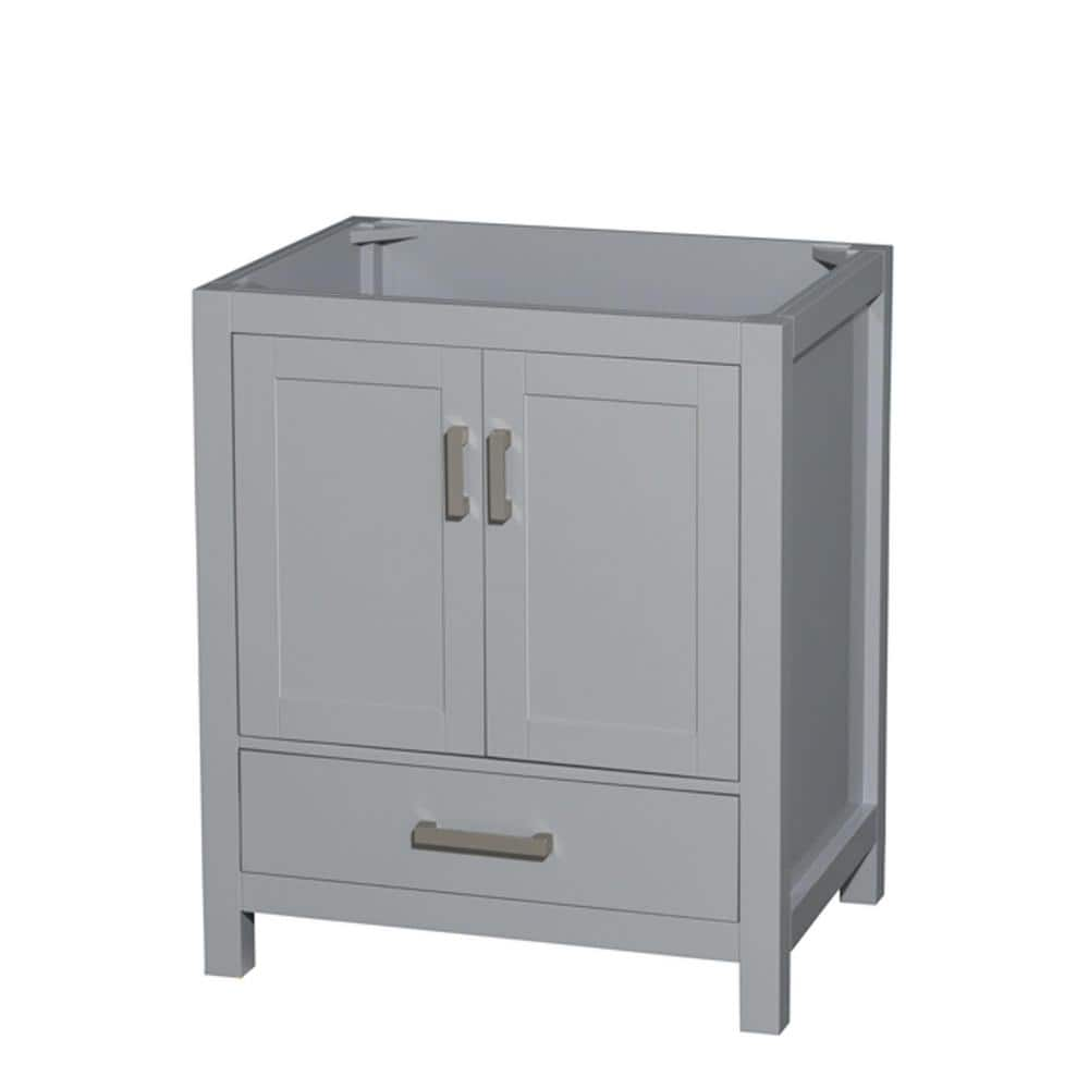 Sheffield 29 in. W x 21.75 in. D x 34.5 in. H Single Bath Vanity Cabinet without Top in Gray -  Wyndham Collection, 700161157574