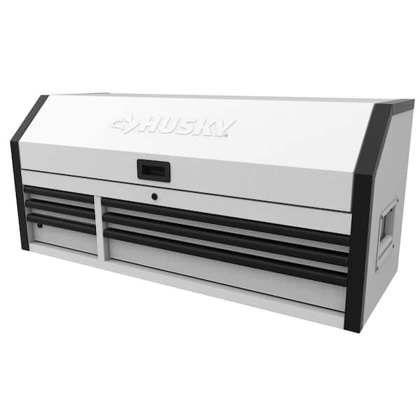 Heavy-Duty 52 in. W x 20 in. D 6-Drawer Matte White Steel Top Tool Chest