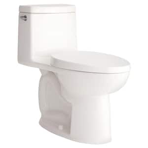 Loft 1-piece 1.28 GPF Single Flush Elongated Toilet in White Seat Included