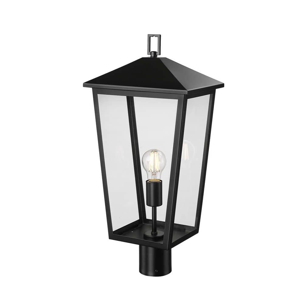 Munger 1-Light Powder Coated Black Aluminum Hardwired Outdoor Pier Mount with A19 No Bulbs Included price history on PriceWatchPro