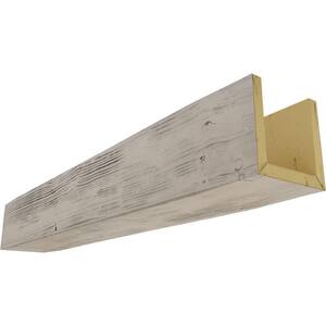 8 in. x 6 in. x 10 ft. 3-Sided (U-Beam) Sandblasted Burnished Pine Faux Wood Ceiling Beam