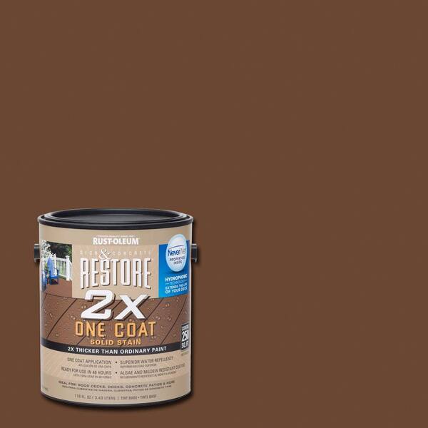 Rust-Oleum Restore 1 gal. 2X Russet Solid Deck Stain with NeverWet