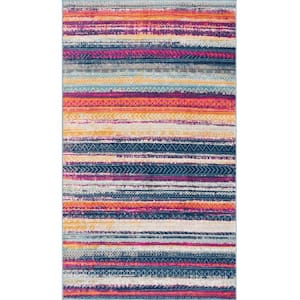 Savannah Multicolor (2 ft. x 5 ft.) - 2 ft. 3 in. x 5 ft. Modern Abstract Doormat Area Rug Entrance Floor Mat