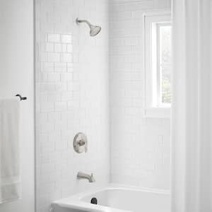 Edgewood Single-Handle 1-Spray Tub and Shower Faucet in Brushed Nickel (Valve Included)