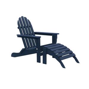 Icon Navy 2-Piece Folding Recycled Plastic Adirondack Chair