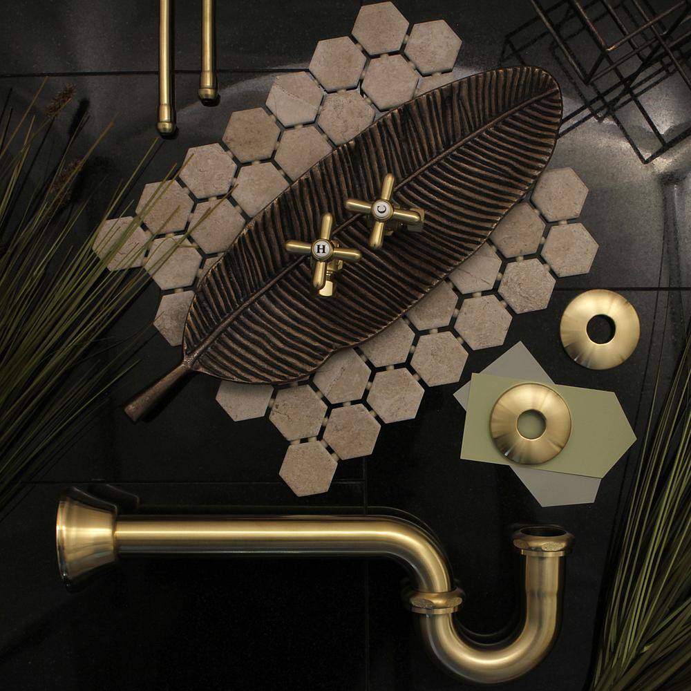 Vintage Brushed Brass 1.25 in. Solid Brass P-Trap