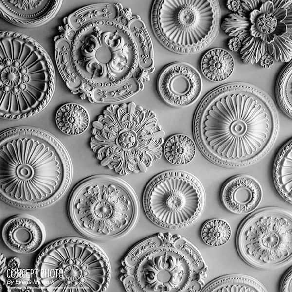White Ceiling Rose Halo Cover Neat Finish 