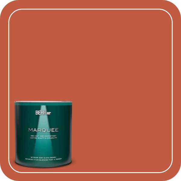 BEHR MARQUEE 1 qt. #M180-7 Deep Fire Semi-Gloss Enamel Interior Paint & Primer