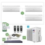 Gen3 Smart Home 24,000 BTU 2-Ton Triple-Zone Ductless Mini Split Air Conditioner with Heat, Inverter, Remote 208-230 V
