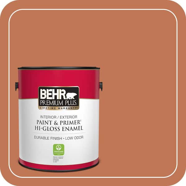 BEHR PREMIUM PLUS 1 gal. #PPU3-01 Moroccan Sky Hi-Gloss Enamel Interior/Exterior Paint & Primer