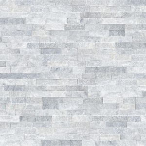 Cosmic Gray Ledger Panel 6 in. x 24 in. Natural Marble Wall Tile (6 sq. ft. /case)