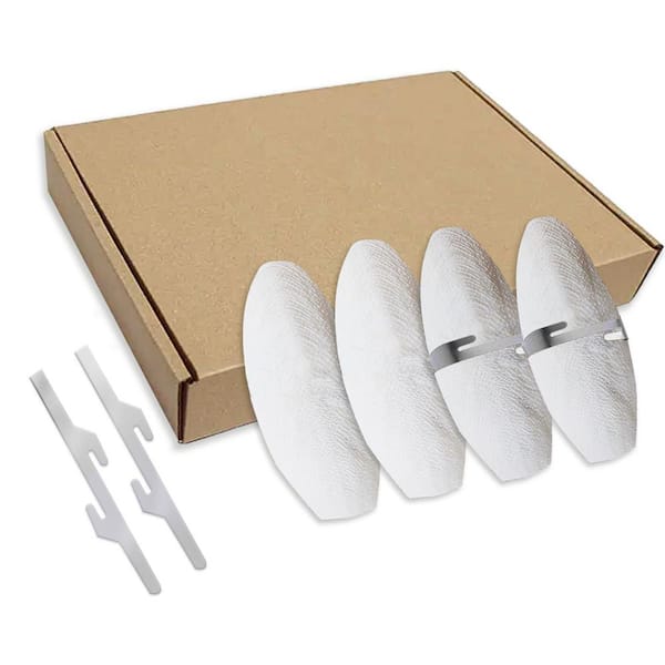 3.5 in. x 4 in. Cuttlebone with Metal Holder for Beak Trimming and Calcium Supply for Birds and Small Pets (4-Pack)