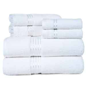 6-Piece White 100% Cotton Bath Towel Set