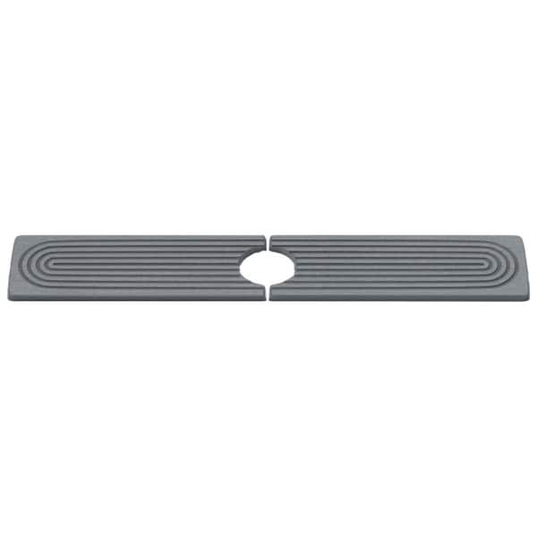 0.5 in. H x 23.6 in. W x 4 in. D Dark Gray Quick Dry Sink Splash Guard, Sink Faucet Mat, Stone Sink Tray for Kitchen