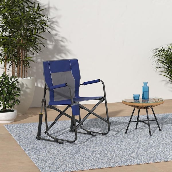 Cubilan Metal Outdoor Rocking Chair Side Table Camping Chair