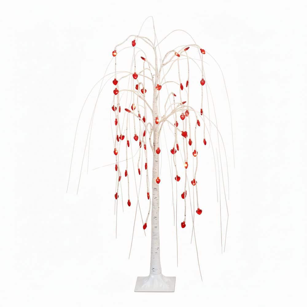 4 ft. Pre-Lit Artificial Valentine's Day Willow Tree with 48 Heart Shaped LED Lights price history on PriceWatchPro
