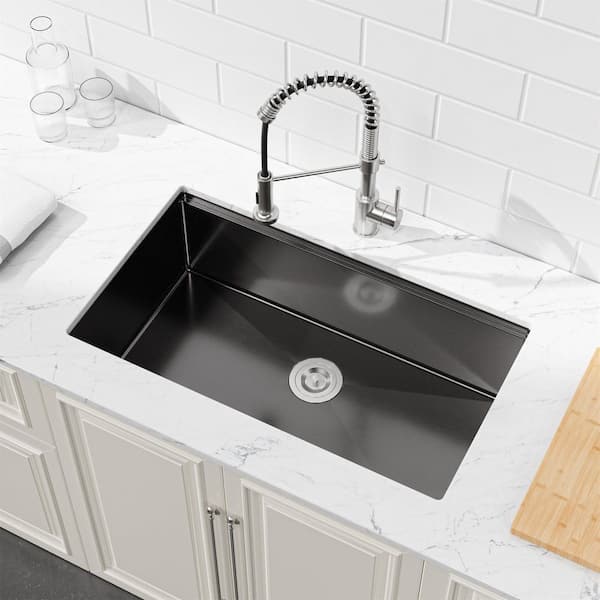 HMMHVV 33 in. Undermount Single Bowl 20-Gauge Stainless Steel