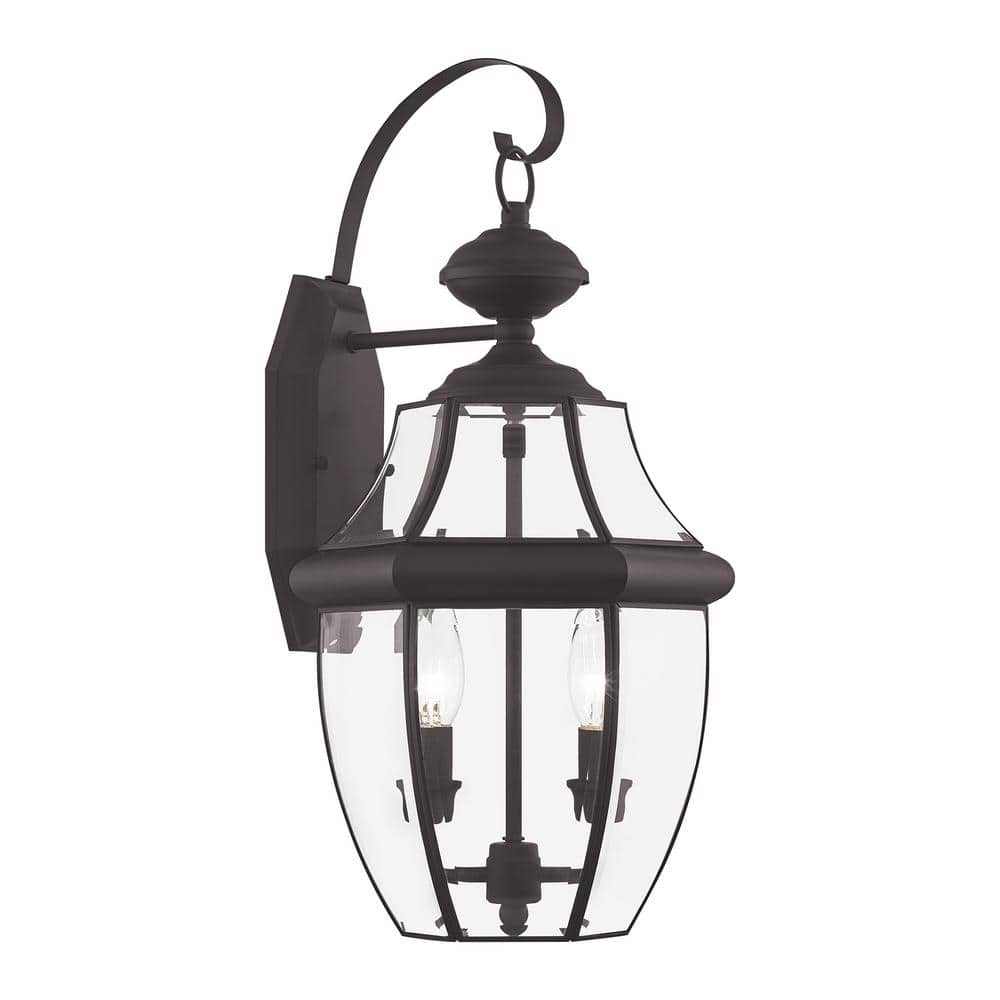 Aston 20.25 in. 2-Light Bronze Outdoor Hardwired Wall Lantern Sconce with No Bulbs Included price history on PriceWatchPro