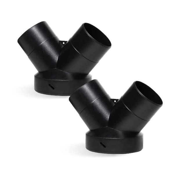 6 in. x 4 in. x 4 in. Y-Fitting, 6 in. to 4 in. Hose Reducer for Woodworking Dust Collector System (2-PacK)