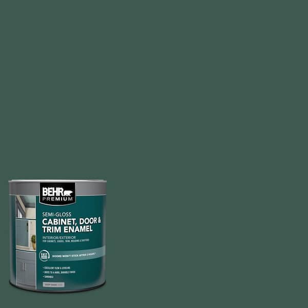 1 qt. #PFC-45 Patio Green Semi-Gloss Enamel Interior/Exterior Cabinet, Door & Trim Paint