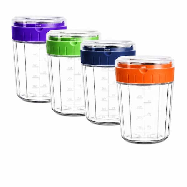 16 fl. oz. Clear Glass Overnight Oats Mason Jars with Airtight Lids and Spoons (Set of 4) Dessert Sets
