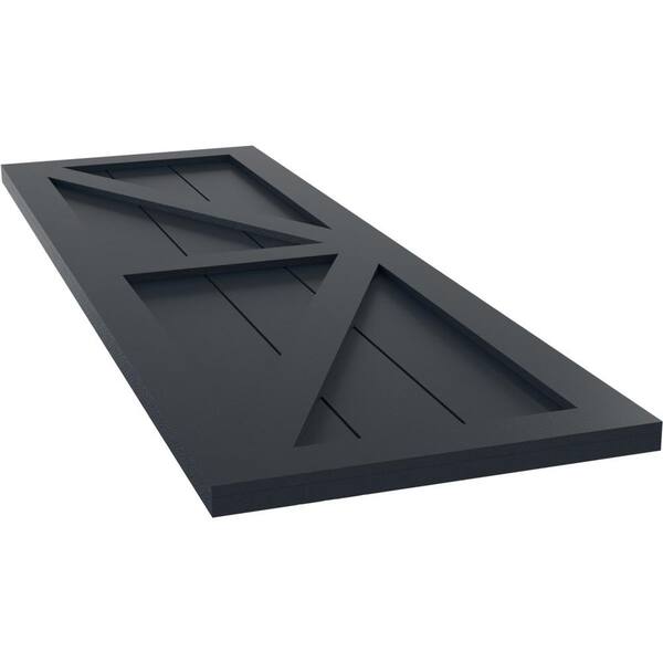 Ekena Millwork 18 in. x 49 in. PVC Two Equal Panel Farmhouse Fixed