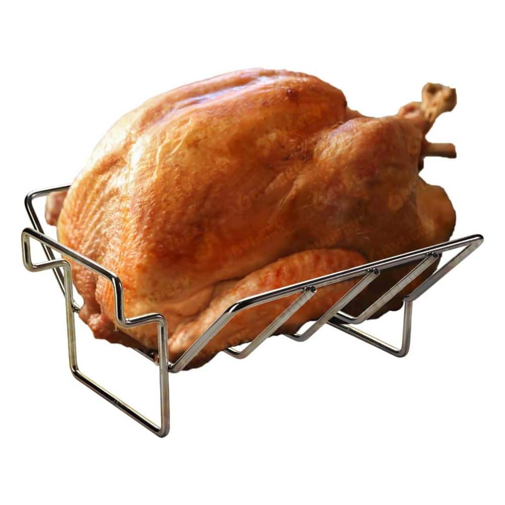 Cookware Roast Rack LAIFUCAM Stainless Steel Rib and Roasting Rack for Grilling Smoking ...