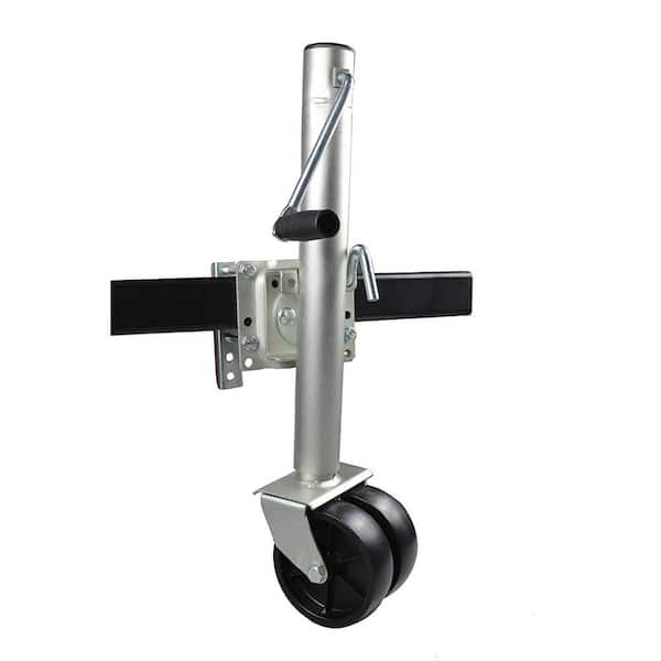 MaxxHaul 26-1/2 in. to 38 in. 1500 lbs. Capacity Lift Swing Back Trailer Jack with Dual Wheels