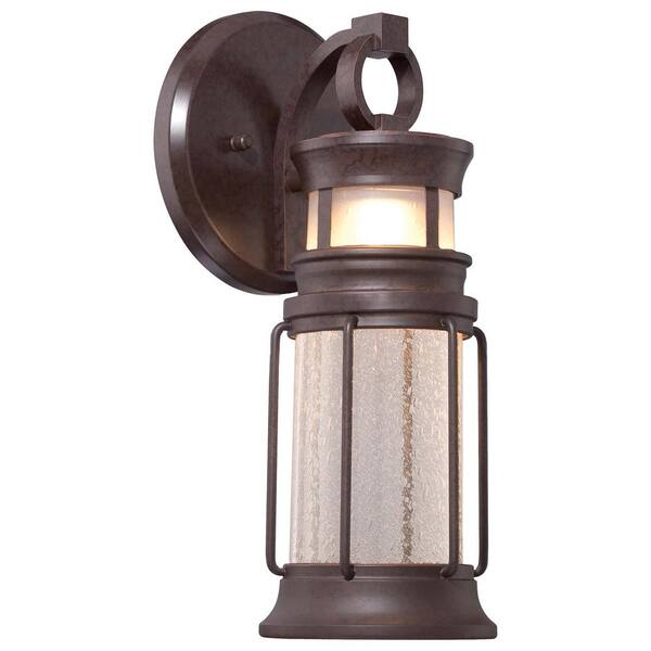 Minka Lavery 1-Light Architectural Bronze Outdoor Integrated LED Wall Lantern Sconce