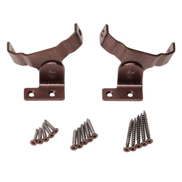 Marquee Railing Metal Weathered Copper Right Multi-Angle Bracket Kit